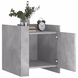 vidaXL Bedside Cabinet Nightstand Bed Side Table Sonoma Oak Engineered Wood - concrete grey