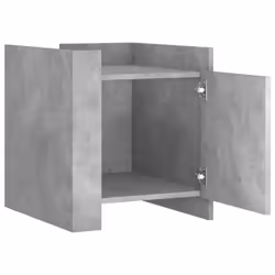 vidaXL Bedside Cabinet Nightstand Bed Side Table Sonoma Oak Engineered Wood - concrete grey - Additional view 6