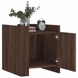 vidaXL Bedside Cabinet Nightstand Bed Side Table Sonoma Oak Engineered Wood - brown oak
