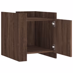 vidaXL Bedside Cabinet Nightstand Bed Side Table Sonoma Oak Engineered Wood - brown oak - Additional view 6