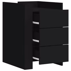 VidaXL 848305 nightstand/bedside table Black - Additional view 7