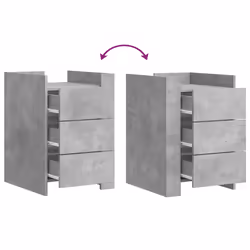 VidaXL 848307 nightstand/bedside table Concrete colour - Additional view 7