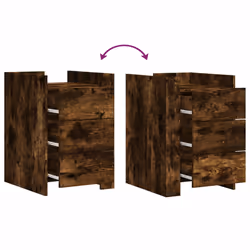 VidaXL 848308 nightstand/bedside table Oak - Additional view 7