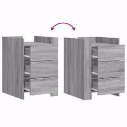 VidaXL 848309 nightstand/bedside table Oak - Additional view 7