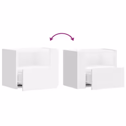 VidaXL 848311 nightstand/bedside table White