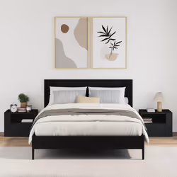 VidaXL 848314 nightstand/bedside table Black
