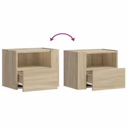 VidaXL 848315 nightstand/bedside table Oak - Additional view 8