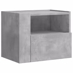 vidaXL Wall-mounted Bedside Cabinets Floating Cabinet Hanging Bed Cabinet - concrete grey, 2 pcs - Additional view 4