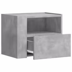 vidaXL Wall-mounted Bedside Cabinets Floating Cabinet Hanging Bed Cabinet - concrete grey, 2 pcs - Additional view 7
