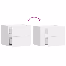 VidaXL 848325 nightstand/bedside table White - Additional view 8