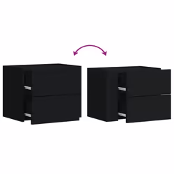 VidaXL 848327 nightstand/bedside table Black - Additional view 7