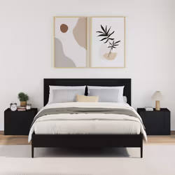 VidaXL 848328 nightstand/bedside table Black