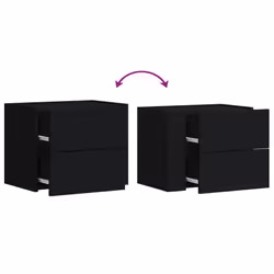 VidaXL 848328 nightstand/bedside table Black - Additional view 8