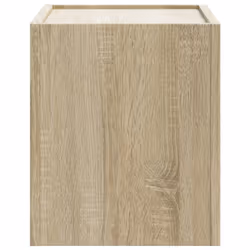 vidaXL Wall-mounted Bedside Cabinet Floating Bed Table Side Cabinet Smoked Oak - sonoma oak, 1 pcs - Additional view 4