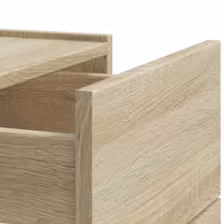 vidaXL Wall-mounted Bedside Cabinet Floating Bed Table Side Cabinet Smoked Oak - sonoma oak, 2 pcs - Additional view 9