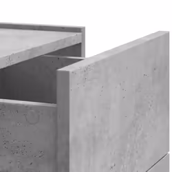 vidaXL Wall-mounted Bedside Cabinet Floating Bed Table Side Cabinet Smoked Oak - concrete grey, 1 pcs - Additional view 8