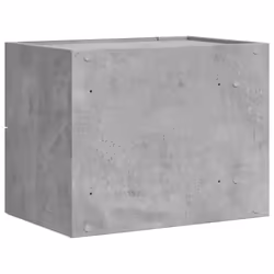 vidaXL Wall-mounted Bedside Cabinet Floating Bed Table Side Cabinet Smoked Oak - concrete grey, 2 pcs - Additional view 6