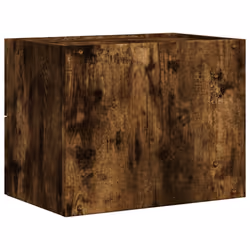vidaXL Wall-mounted Bedside Cabinet Floating Bed Table Side Cabinet Smoked Oak - smoked oak, 2 pcs - Additional view 6