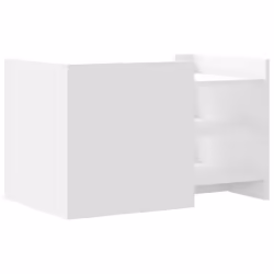 vidaXL Coffee Table Hallway Tea End Table Accent Side Table Engineered Wood - white, 80 x 50 x 50 cm - Additional view 5