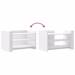 vidaXL Coffee Table Hallway Tea End Table Accent Side Table Engineered Wood - white, 80 x 50 x 50 cm - Additional view 6