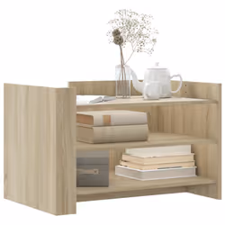 vidaXL Coffee Table Hallway Tea End Table Accent Side Table Engineered Wood - sonoma oak, 80 x 50 x 50 cm - Additional view 2