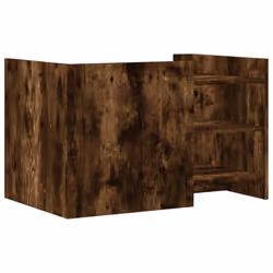 vidaXL Coffee Table Hallway Tea End Table Accent Side Table Engineered Wood - smoked oak, 80 x 50 x 50 cm - Additional view 5