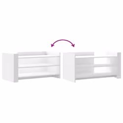 vidaXL Coffee Table Hallway Tea End Table Accent Side Table Engineered Wood - white, 100 x 50 x 50 cm - Additional view 6