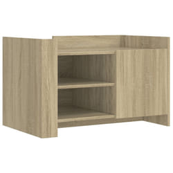 vidaXL Coffee Table End Table Accent Side Table Sonoma Oak Engineered Wood - sonoma oak, 80 x 50 x 50 cm