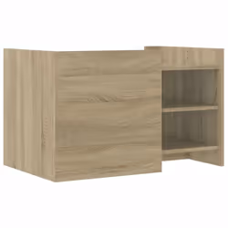 vidaXL Coffee Table End Table Accent Side Table Sonoma Oak Engineered Wood - sonoma oak, 80 x 50 x 50 cm - Additional view 5