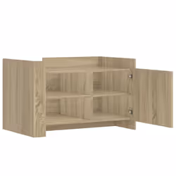 vidaXL Coffee Table End Table Accent Side Table Sonoma Oak Engineered Wood - sonoma oak, 80 x 50 x 50 cm - Additional view 6
