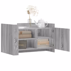 vidaXL Coffee Table End Table Accent Side Table Sonoma Oak Engineered Wood - grey sonoma, 80 x 50 x 50 cm - Additional view 2