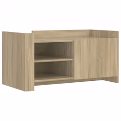 vidaXL Coffee Table End Table Accent Side Table Sonoma Oak Engineered Wood - sonoma oak, 100 x 50 x 50 cm