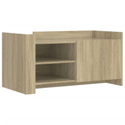vidaXL Coffee Table End Table Accent Side Table Sonoma Oak Engineered Wood - sonoma oak, 100 x 50 x 50 cm