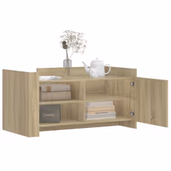 vidaXL Coffee Table End Table Accent Side Table Sonoma Oak Engineered Wood - sonoma oak, 100 x 50 x 50 cm