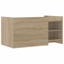 vidaXL Coffee Table End Table Accent Side Table Sonoma Oak Engineered Wood - sonoma oak, 100 x 50 x 50 cm - Additional view 5