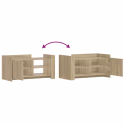 vidaXL Coffee Table End Table Accent Side Table Sonoma Oak Engineered Wood - sonoma oak, 100 x 50 x 50 cm - Additional view 7