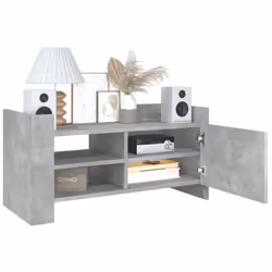 vidaXL TV Cabinet TV Stand Media TV Unit Entertainment Centre Engineered Wood - concrete grey, 80 x 35 x 40 cm - Additional view 2