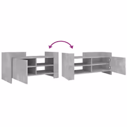 vidaXL TV Cabinet TV Stand Media TV Unit Entertainment Centre Engineered Wood - concrete grey, 80 x 35 x 40 cm - Additional view 6