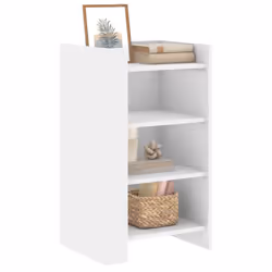 vidaXL Sideboard Home Storage Cupboard Cabinet Highboard White Engineered Wood - white, 45 x 35 x 75 cm - Additional view 2