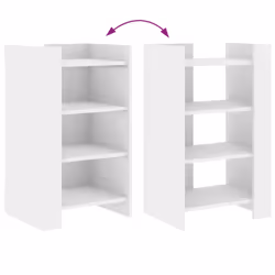 vidaXL Sideboard Home Storage Cupboard Cabinet Highboard White Engineered Wood - white, 45 x 35 x 75 cm - Additional view 6