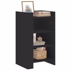 vidaXL Sideboard Home Storage Cupboard Cabinet Highboard White Engineered Wood - black, 45 x 35 x 75 cm - Additional view 2