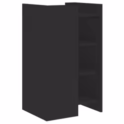 vidaXL Sideboard Home Storage Cupboard Cabinet Highboard White Engineered Wood - black, 45 x 35 x 75 cm - Additional view 5