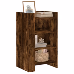 vidaXL Sideboard Home Storage Cupboard Cabinet Highboard White Engineered Wood - smoked oak, 45 x 35 x 75 cm - Additional view 2
