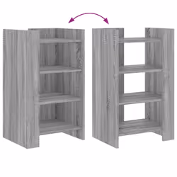 vidaXL Sideboard Home Storage Cupboard Cabinet Highboard White Engineered Wood - grey sonoma, 45 x 35 x 75 cm - Additional view 6