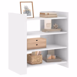 vidaXL Sideboard Home Storage Cupboard Cabinet Highboard White Engineered Wood - white, 73.5 x 35 x 75 cm - Additional view 2