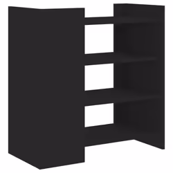 vidaXL Sideboard Home Storage Cupboard Cabinet Highboard White Engineered Wood - black, 73.5 x 35 x 75 cm - Additional view 5
