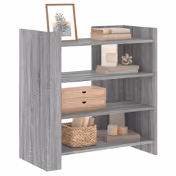 vidaXL Sideboard Home Storage Cupboard Cabinet Highboard White Engineered Wood - grey sonoma, 73.5 x 35 x 75 cm - Additional view 2