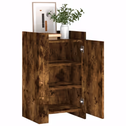 vidaXL Sideboard Storage Cupboard Cabinet Highboard Sonoma Oak Engineered Wood - smoked oak