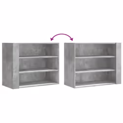 vidaXL Wall Cabinet Bathroom Wall Hanging Cabinet Sonoma Oak Engineered Wood - concrete grey - Additional view 6