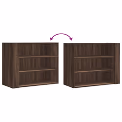 vidaXL Wall Cabinet Bathroom Wall Hanging Cabinet Sonoma Oak Engineered Wood - brown oak - Additional view 6
